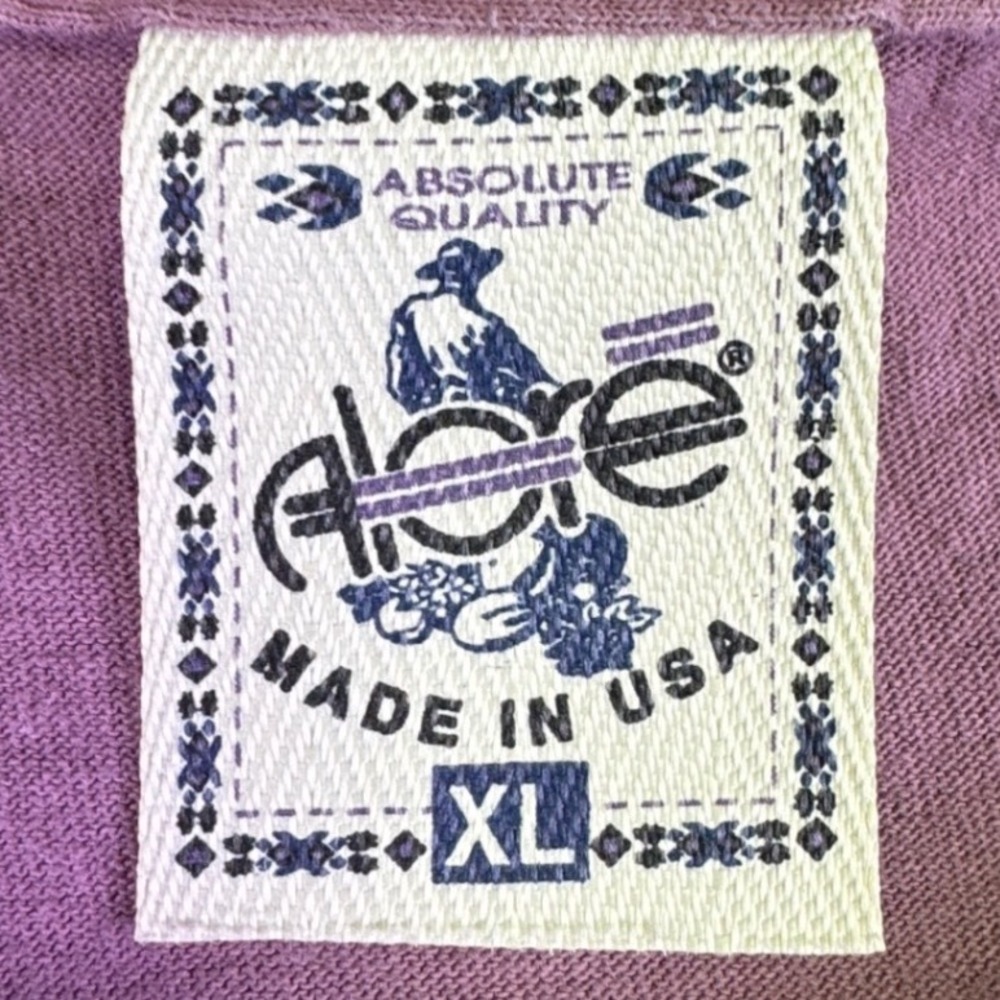 Vintage Alore Hallmark Puff Print T-Shirt XL Purple Made in USA Single Stitch - Picture 3 of 6